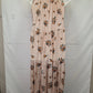 NAUDIC Taupe Floral Tiered Sheer Midi  Dress Size L by SwapUp-Online Second Hand Store-Online Thrift Store