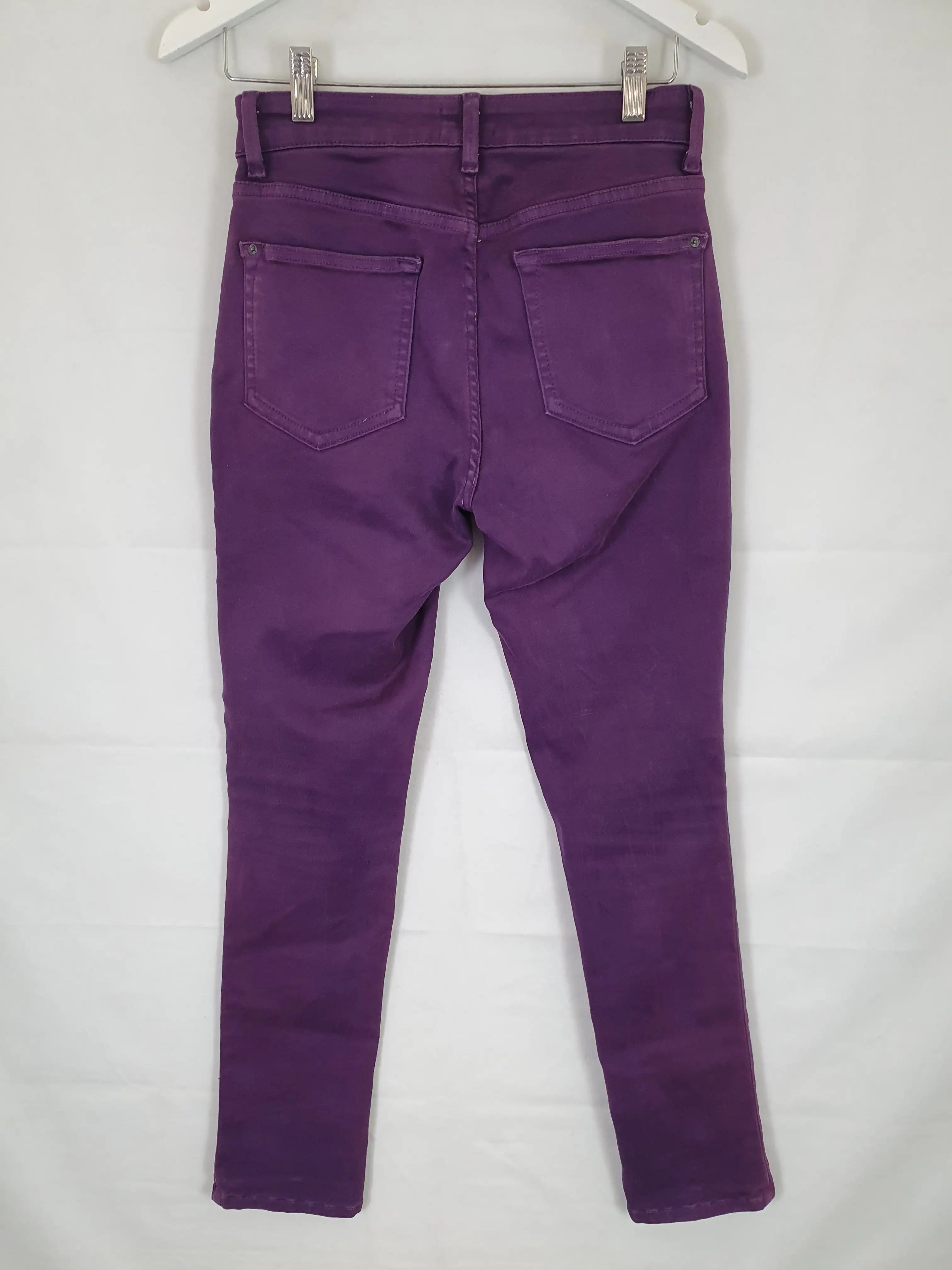 Split Leg Shine On Jeans - Black/Purple – trashandvaudeville