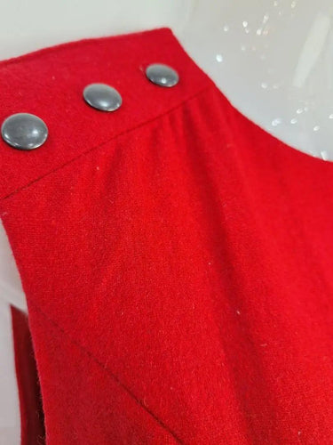 Natasha Gan Crimson Fitted Panel Midi Dress Size 12 by SwapUp-Online Second Hand Store-Online Thrift Store