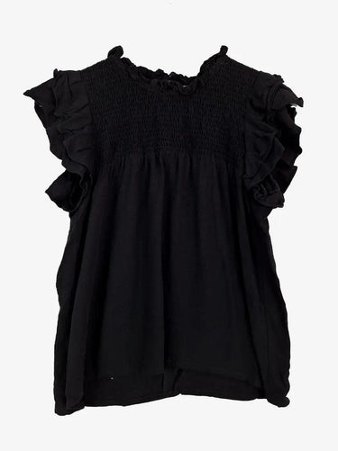 Natasha Gan Shirred And Frilled Everyday Top Size 12 by SwapUp-Online Second Hand Store-Online Thrift Store