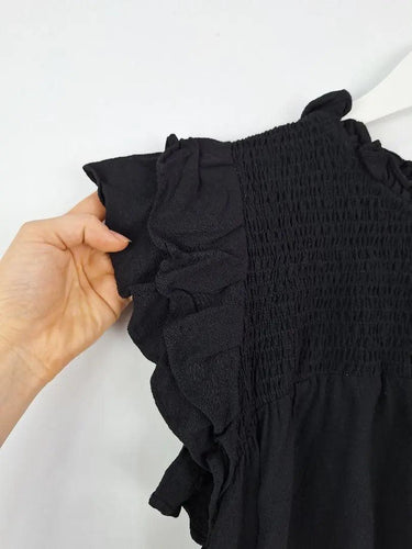 Natasha Gan Shirred And Frilled Everyday Top Size 12 by SwapUp-Online Second Hand Store-Online Thrift Store