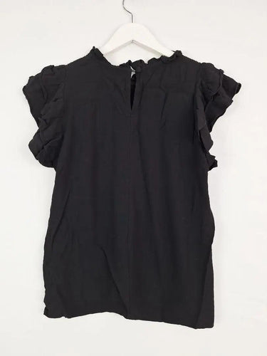 Natasha Gan Shirred And Frilled Everyday Top Size 12 by SwapUp-Online Second Hand Store-Online Thrift Store
