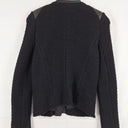 Natasha Leather Trimmed Wool  Textured Jacket Jacket Size M by SwapUp-Online Second Hand Store-Online Thrift Store