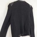 Natasha Leather Trimmed Wool  Textured Jacket Jacket Size M by SwapUp-Online Second Hand Store-Online Thrift Store