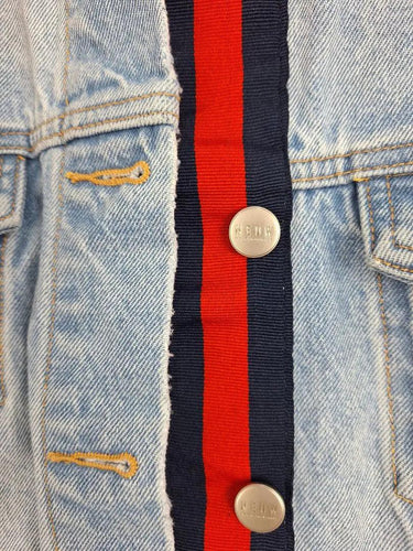 Neuw Hidden Stripe Classic Denim Jacket Size 10 by SwapUp-Online Second Hand Store-Online Thrift Store