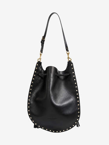 Isabel Marant Radja Gold Stud Leather Crossbody Bag