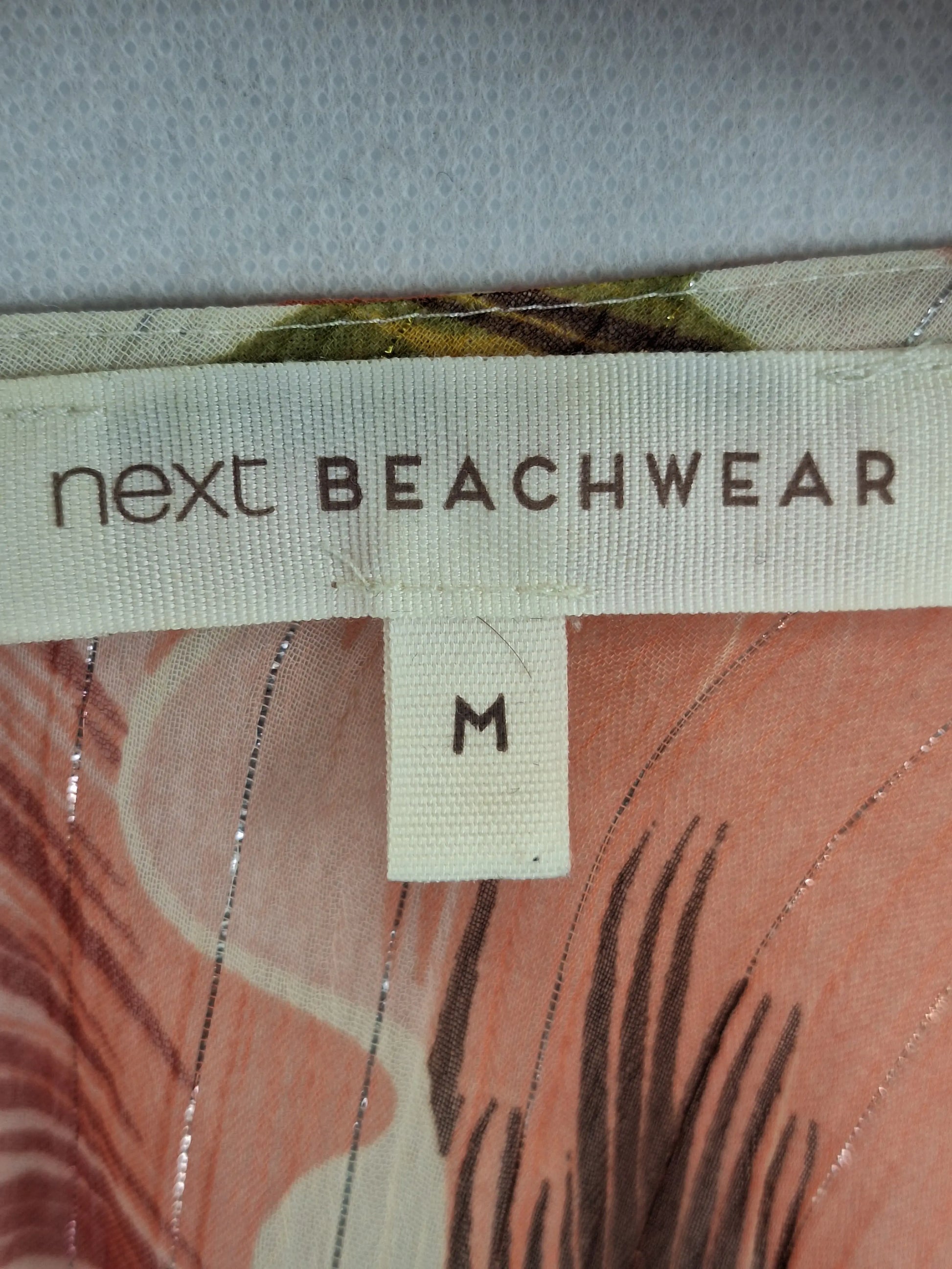 Next Beachwear Metallic Stripe Sheer Beach Cover Up Overswim Size M by SwapUp-Online Second Hand Store-Online Thrift Store