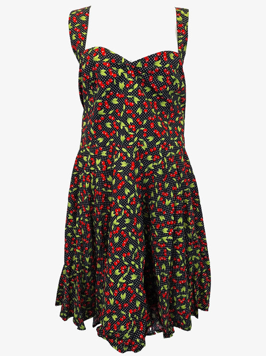 Nineteen 50 Retro Cherry Sundress Midi Dress Size 24 Plus by SwapUp-Online Second Hand Store-Online Thrift Store