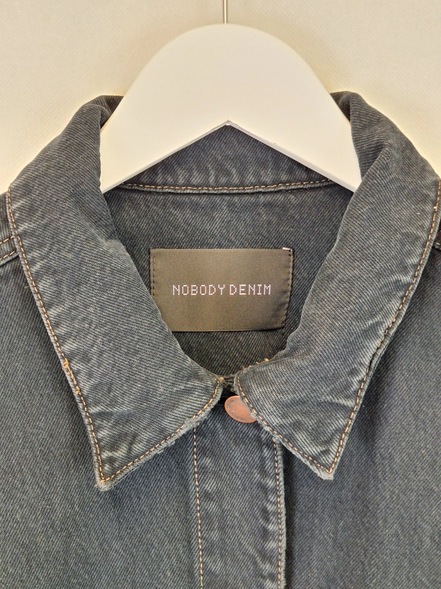 Nobody Denim Black Worn Look Demi  Jacket Size M by SwapUp-Online Second Hand Store-Online Thrift Store