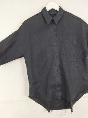 Nobody Denim Boxy Raw Hem Shirt Size XS by SwapUp-Online Second Hand Store-Online Thrift Store