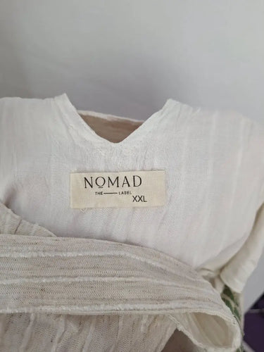 Nomad Natural Striped Gathered Sundress Midi Dress Size XXL by SwapUp-Online Second Hand Store-Online Thrift Store