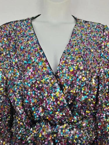 Novella Rainbow Sequin Party Dress Size 20 by SwapUp-Online Second Hand Store-Online Thrift Store