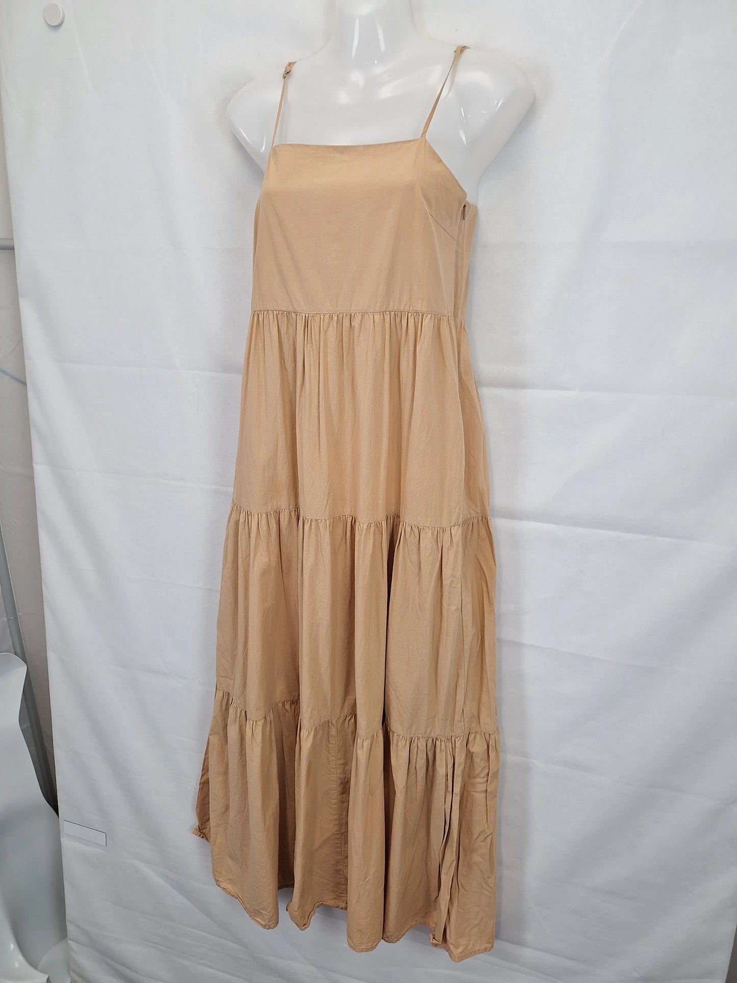 Nude Lucy Tan Summer Midi Dress Size XXS by SwapUp-Online Second Hand Store-Online Thrift Store