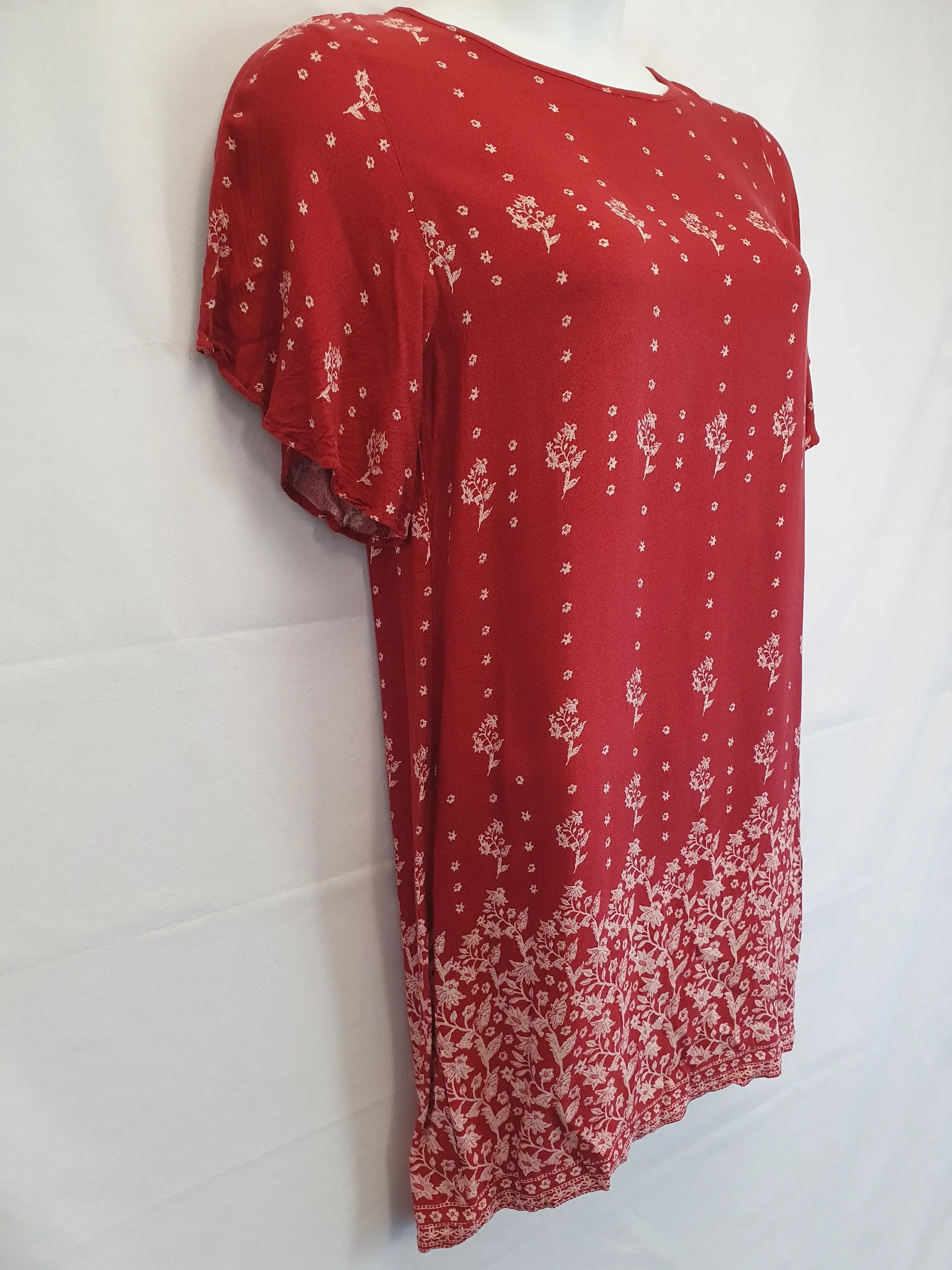 Nunui Floral Tunic Mini Dress Size 12 by SwapUp-Online Second Hand Store-Online Thrift Store