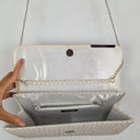 Olga Berg Woven Cream Envelope Shoulder Bag by SwapUp-Online Second Hand Store-Online Thrift Store