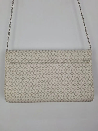 Olga Berg Woven Cream Envelope Shoulder Bag by SwapUp-Online Second Hand Store-Online Thrift Store