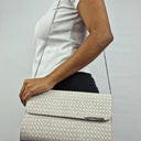 Olga Berg Woven Cream Envelope Shoulder Bag by SwapUp-Online Second Hand Store-Online Thrift Store
