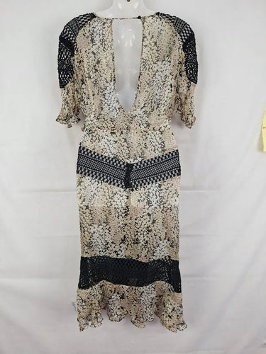 Once Was Ethereal Sheer Draped Midi Dress Size 14 by SwapUp-Online Second Hand Store-Online Thrift Store