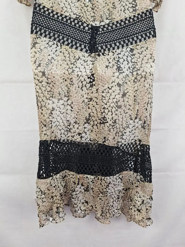 Once Was Ethereal Sheer Draped Midi Dress Size 14 by SwapUp-Online Second Hand Store-Online Thrift Store