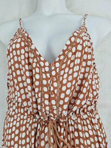 Orange Sherbet Brick Flowy Front Tie Dress Size 22 by SwapUp-Online Second Hand Store-Online Thrift Store