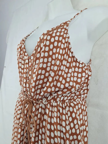 Orange Sherbet Brick Flowy Front Tie Dress Size 22 by SwapUp-Online Second Hand Store-Online Thrift Store