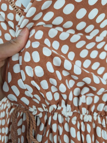 Orange Sherbet Brick Flowy Front Tie Dress Size 22 by SwapUp-Online Second Hand Store-Online Thrift Store
