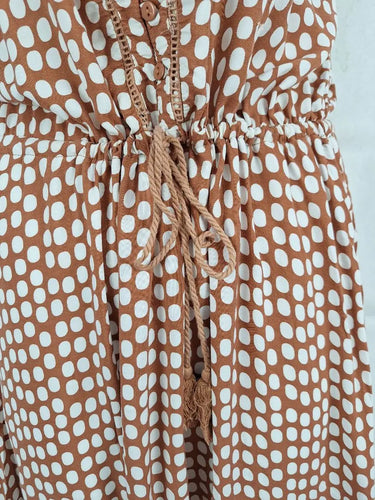Orange Sherbet Brick Flowy Front Tie Dress Size 22 by SwapUp-Online Second Hand Store-Online Thrift Store