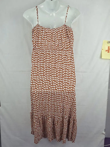 Orange Sherbet Brick Flowy Front Tie Dress Size 22 by SwapUp-Online Second Hand Store-Online Thrift Store