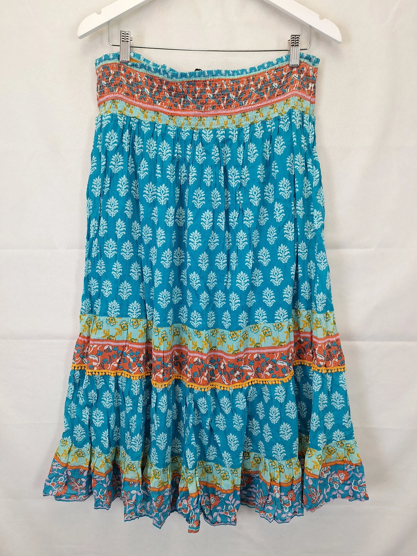 Orientique  Bohemian Prairie Midi Skirt Size 16 by SwapUp-Online Second Hand Store-Online Thrift Store