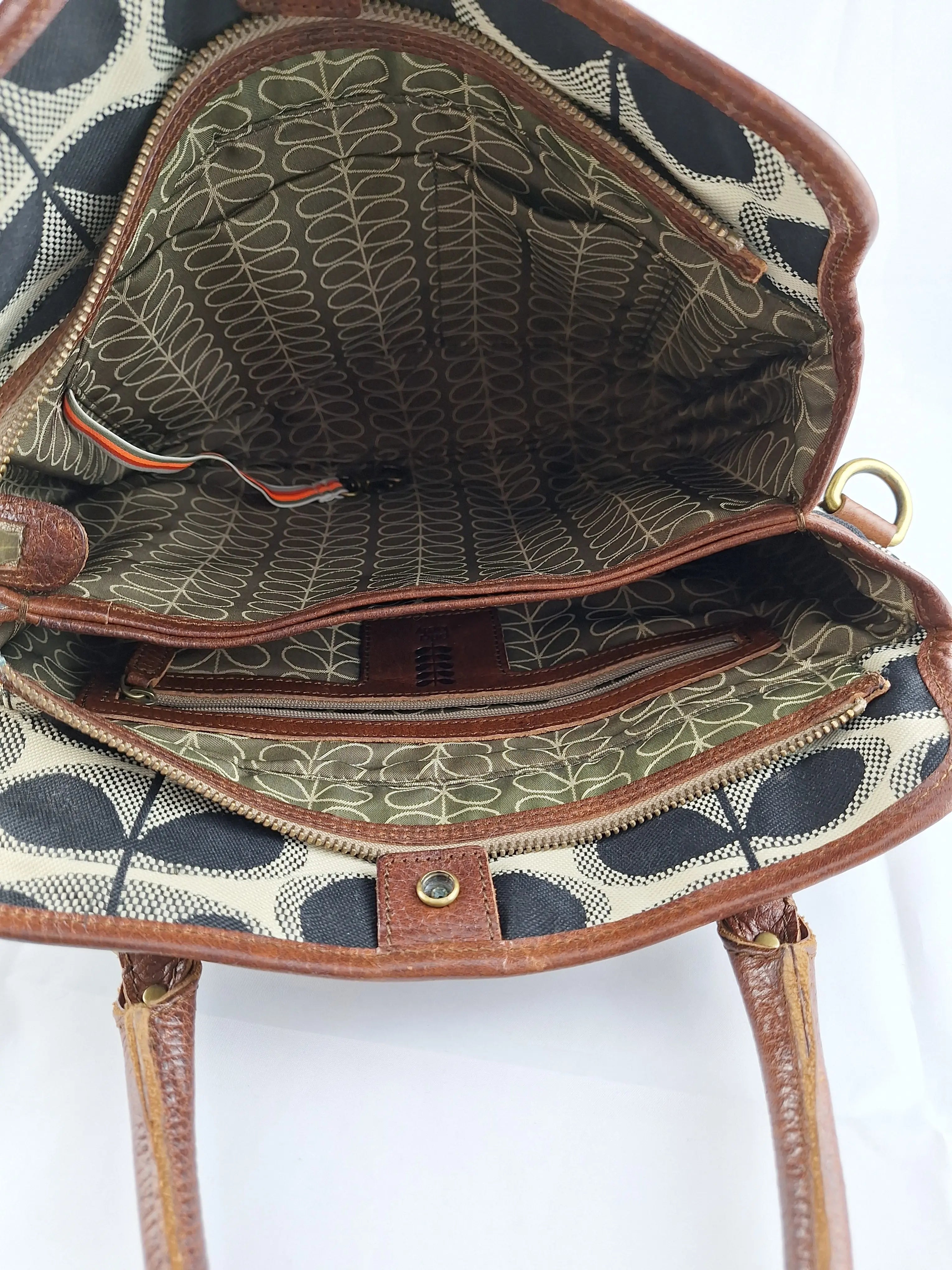 Orla kiely leather bags cheap sale