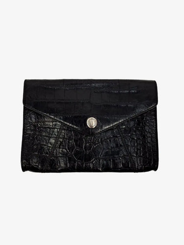 Oroton Alligator Textured Pouch Clutch Size by SwapUp-Online Second Hand Store-Online Thrift Store