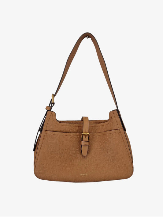 Oroton Chic Pebble Leather Baguette Bag by SwapUp-Online Second Hand Store-Online Thrift Store