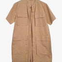 Oroton Latte Safari Large Pocket Midi Jacket Size 10 by SwapUp-Online Second Hand Store-Online Thrift Store