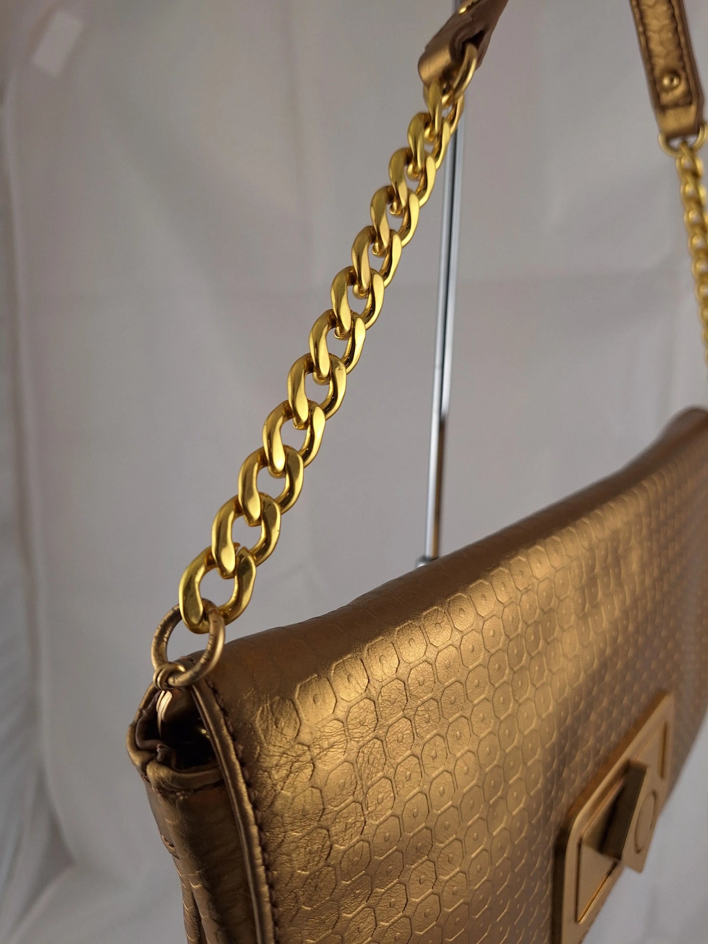Oroton Monaco Embossed Bronze Clutch by SwapUp-Online Second Hand Store-Online Thrift Store