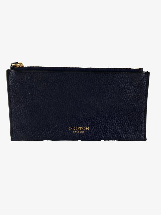 Oroton Navy Pebble Finish  Wallet by SwapUp-Online Second Hand Store-Online Thrift Store