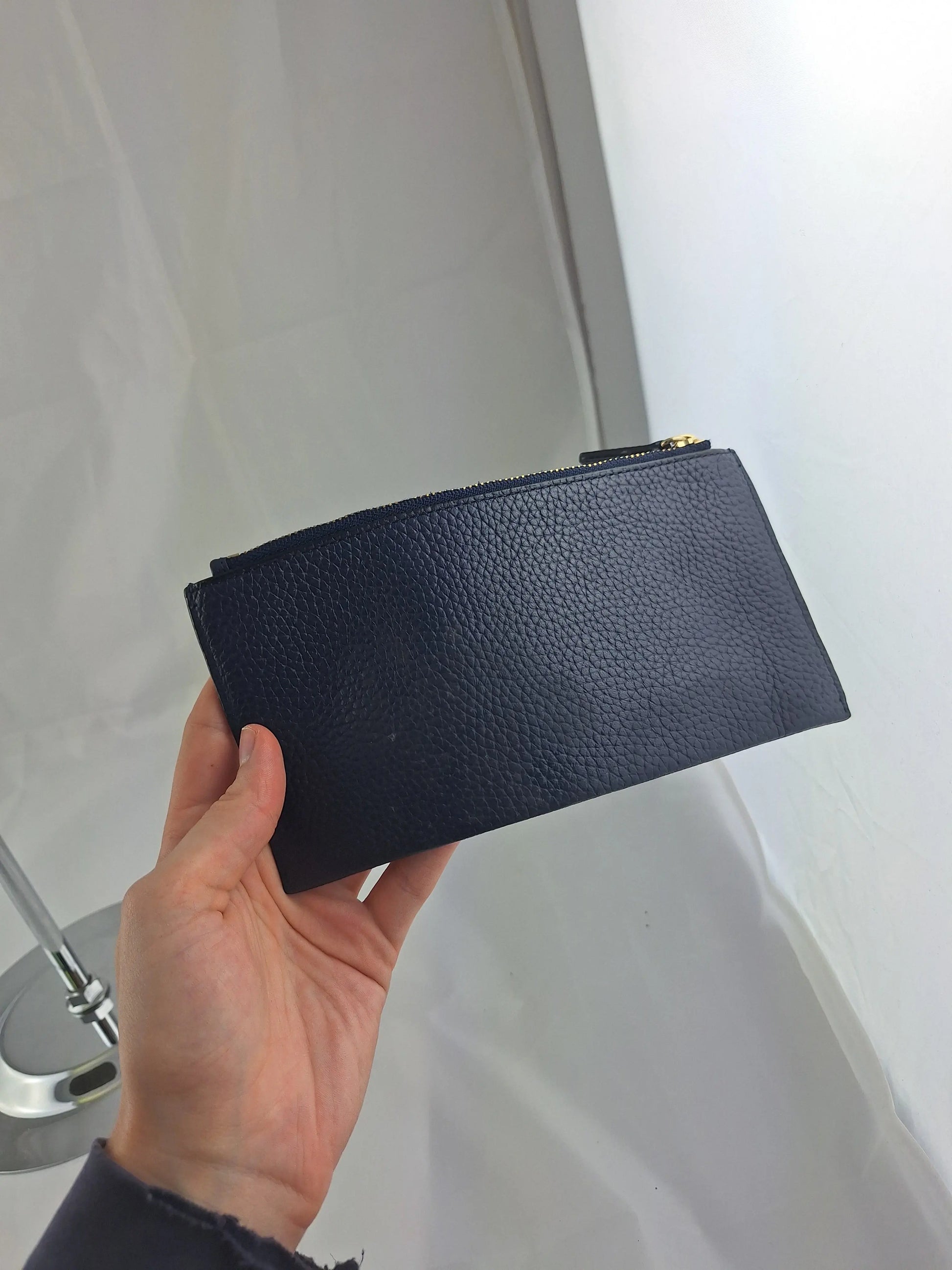Oroton Navy Pebble Finish  Wallet by SwapUp-Online Second Hand Store-Online Thrift Store
