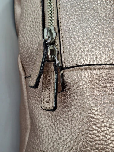 Oroton Pebble Leather Rose Gold Backpack by SwapUp-Online Second Hand Store-Online Thrift Store