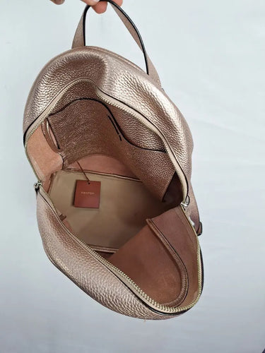 Oroton Pebble Leather Rose Gold Backpack by SwapUp-Online Second Hand Store-Online Thrift Store