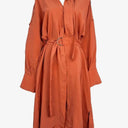 Oroton Salmon Belted Neck Detail Midi Dress Size 14 by SwapUp-Online Second Hand Store-Online Thrift Store