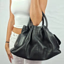 Oroton Soft Leather Medium Drawstring Style Bag Size None by SwapUp-Online Second Hand Store-Online Thrift Store