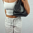 Oroton Soft Leather Medium Drawstring Style Bag Size None by SwapUp-Online Second Hand Store-Online Thrift Store