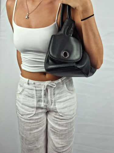 Oroton Soft Leather Medium Drawstring Style Bag Size None by SwapUp-Online Second Hand Store-Online Thrift Store