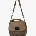 Oroton Taupe Top Handle Soft Crossbody Bag by SwapUp-Online Second Hand Store-Online Thrift Store