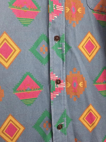 Ottway Riverstone Twill Teal Patterned Shirt Size L by SwapUp-Online Second Hand Store-Online Thrift Store