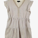 Oxford Beige Casual Linen Top Size 14 by SwapUp-Online Second Hand Store-Online Thrift Store