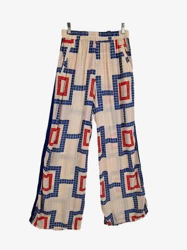 Oxford Japanese Geo Print Elasticated Pants Size 8 by SwapUp-Online Second Hand Store-Online Thrift Store