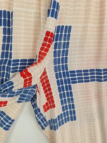 Oxford Japanese Geo Print Elasticated Pants Size 8 by SwapUp-Online Second Hand Store-Online Thrift Store
