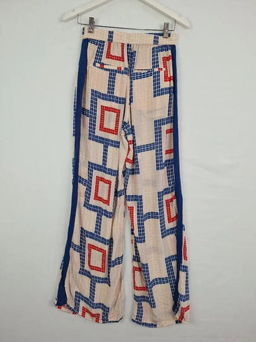 Oxford Japanese Geo Print Elasticated Pants Size 8 by SwapUp-Online Second Hand Store-Online Thrift Store