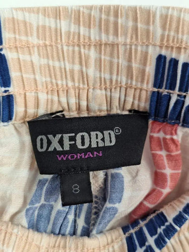 Oxford Japanese Geo Print Elasticated Pants Size 8 by SwapUp-Online Second Hand Store-Online Thrift Store