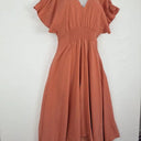 POL Clay Shirred Linen Blend Maxi Dress Size 8 by SwapUp-Online Second Hand Store-Online Thrift Store